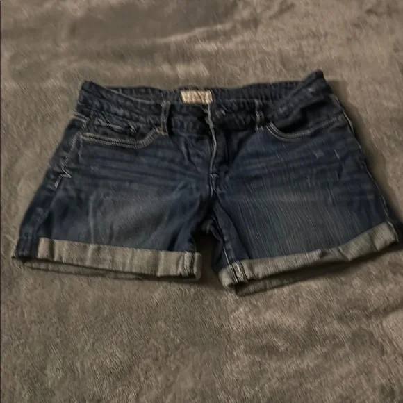 Aeropostale Blue Jean Shorts Cuffed Hem - Picture 1 of 6